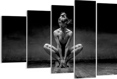 Produktbild von Bild auf Leinwand - Leinwandbild - 5 Teile - Tänzerin Frau Ballerina - 150x100cm - Wand Bild - Wanddeko - Wandbilder - Leinwanddruck - Bilder - Wanddekoration - Leinwand bilder - EG150x100-4925