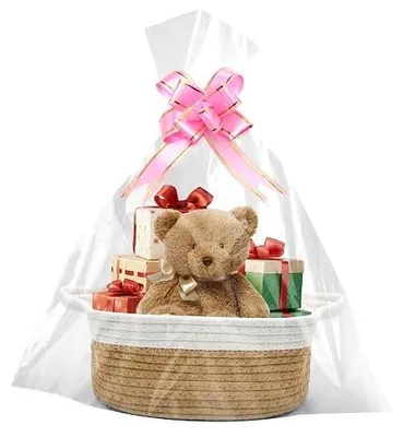 Zdjęcie produktu dla Kosz prezentowy pusty pleciony 30X20X12 cm bawełna na prezent