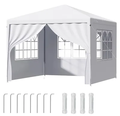 Obrázok produktu pre Strešný kryt pre pavilón, vodotesný, s UV ochranou, biela látka, 3x3 metre
