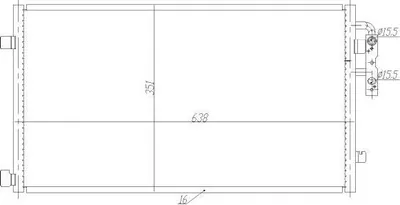 Obrázok produktu pre Kondenzátor, klimatizačný systém NRF 350467