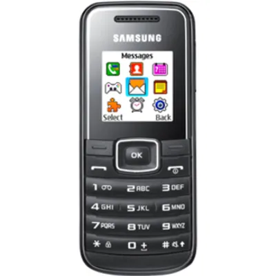 Produktbild von Samsung E1050, Balken, Single SIM, 3,63 cm (1.43"), 0 MP, 800 mAh, Schwarz