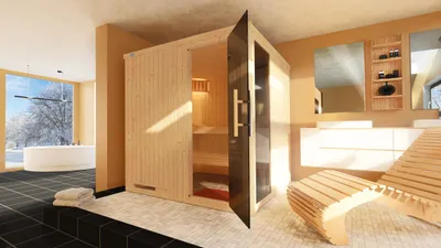 Produktbild von weka Elementsauna HALMSTAD 2 GTF x B x T x H  x 194 x 177 x 199