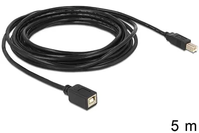 Obrázok produktu pre DeLOCK 83429, 5 m, USB B, USB B, USB 2.0, Samec/Samica, Čierna
