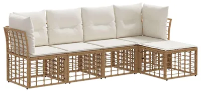 Produktbild von Outdoor-Sofagarnitur Natur Polyester