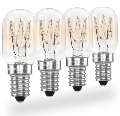 4x E14 15W Kühlschranklampe, warmweiß 2700K, 150 lm