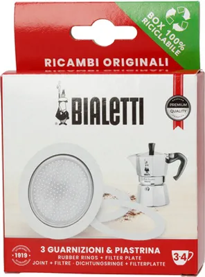 Immagine prodotto di Filtro setaccio Guarnizioni in gomma 3 pz. Caffettiera per 3/4 tazze BIALETTI