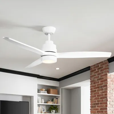 Produktbild von Parrot Uncle 132cm Deckenventilator mit LED-Licht, europäisches Design, weißer DC-Motor, 6 Geschwindigkeiten, flüsterleise, dimmbar