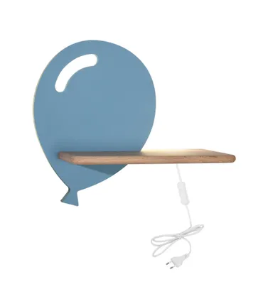 Image de Candellux Applique murale 4W, ballon bleu - avec câble d'alimentation 21-85115
