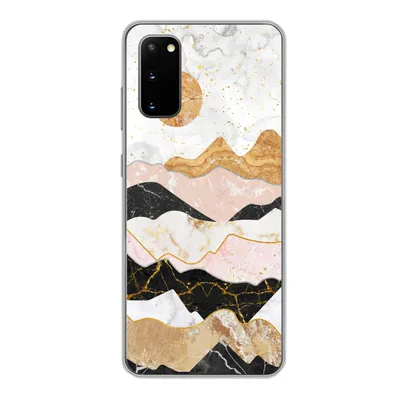 Produktbild von MuchoWow® Handyhülle Schutzhülle Hülle für Samsung Galaxy S20 Marmor - Gold - Pastell Silikon Softcase Handy Hülle - Bild
