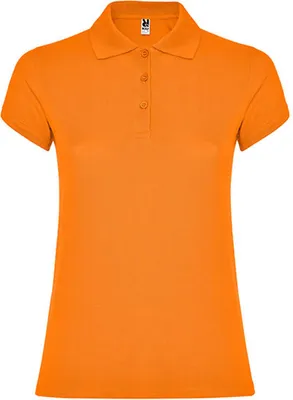Image de Roly PO6634 | Polo femme Star Woman, Piqué - Couleur : Orange 31 - Taille : XXL