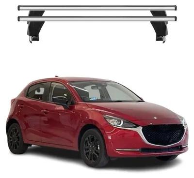 Image de Menabo Barres de toit Transversales pour Mazda 2 2014-2020 Alu Gris ABE 2x, Image générée par une IA