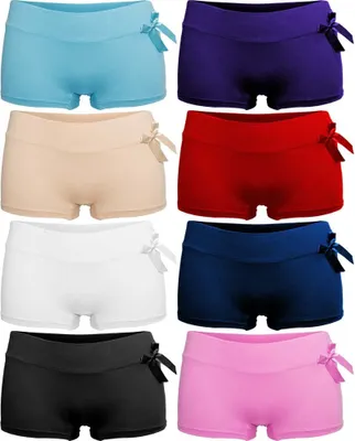 Produktbild von 6 Set Damen Hotpants Hipster Boxershorts Unterhose Baumwolle 8012Ribon XL