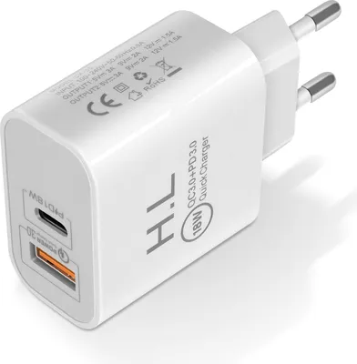 Obrázek produktu pro USB / USB-C 20W Power Delivery nabíječka Quick Charge 3.0 – bílá