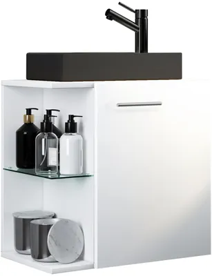 Immagine prodotto di Set 2 pezzi / WC per ospiti / bagno per gli ospiti / WC lavabo / set da bagno – Hausa-BL