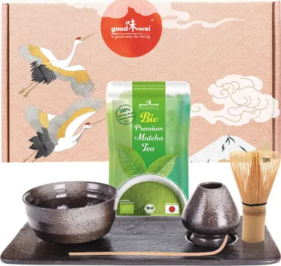 Obrázok produktu pre Matcha Tea Ceremony Set "Goma" s 30 g organickej matchy a podnosom