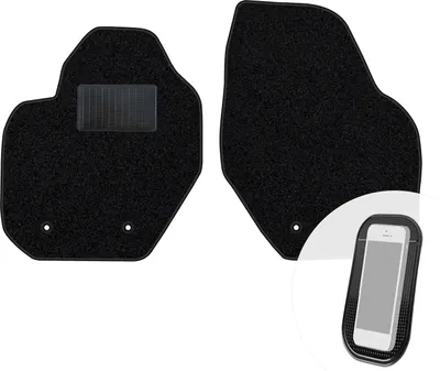 Produktbild von moto-MOLTICO Vorne Fußmatten Auto Velours Autoteppiche Schwarz Automatten Set 2-teilig passend für Volvo XC60 I 2008-2017
