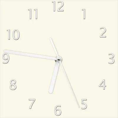 Produktbild von Wallario Design Wanduhr Beige aus Echtglas, Größe 20 x 20 cm