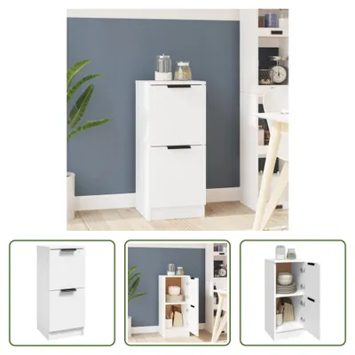 Produktbild von The Living Store Sideboard Weiß 30x30x70 cm Holzwerkstoff