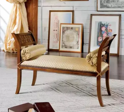 Produktbild von Sitzmöbel Sitzbank Polsterbank Wohnzimmer Klassische Hocker Textil Möbel Bänke