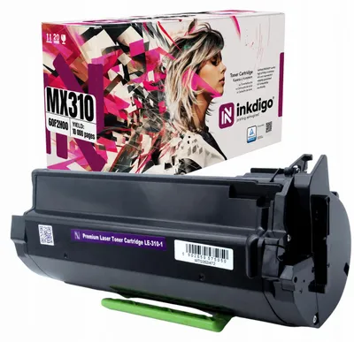 Produktbild von Inkdigo Toner 60F2H00 für Lexmark MX310dn, MX410de, MX510de, MX511de – Schwarz, 10000 Seiten,, KI-generiertes Bild