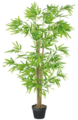 Produktbild von Künstlicher Bambus, Kunstpflanze, Dekopflanze mit Topf, Kunstbaum, Baumdekoration, 150 cm