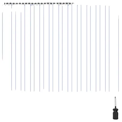 Obrázok produktu pre VEVOR pásová záclona, výška 243 cm x šírka 182 cm, hrúbka 0,2 cm, 12 kusov priehľadných PVC pásových dverových záclon, záclona do mrazničky, plastové dverové pásy, s 50 % presahom