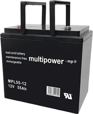 Produktbild von Multipower Blei-Akku MPL55-12 Pb 12V / 55Ah  10-Jahresbatterie