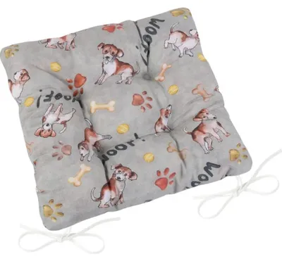 Immagine prodotto di Cuscino di seduta trapuntato EMA - 40x40 cm - Grigio,Beige