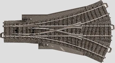 Image de Märklin H0 Voie C (avec ballast) 24630 Aiguillage à trois voies 188.3 mm (24630)