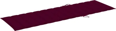 Image de vidaXL Coussin pour chaise longue vin rouge 200x70x4 cm Tissu