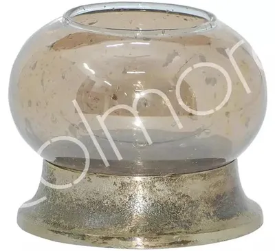 Zdjęcie produktu dla Lampion DELTA, średnica 12 cm, wysokość 9 cm, kolor brązowy