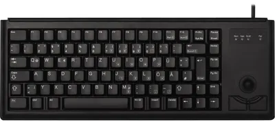 Produktbild von CHERRY G84-4400 TRACKBALL Kabelgebundene Tastatur, USB, Schwarz (QWERTZ - DE), Volle Größe (100%), Kabelgebunden, USB, QWERTZ, Schwarz