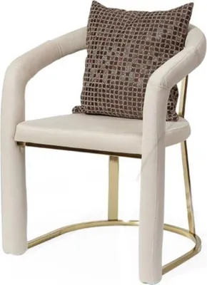 Immagine prodotto di Sedia di design beige Sedia con struttura in legno Sedia di design per sala da pranzo in legno