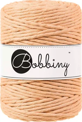 Produktbild von BOBBINY 5 mm Makramee Garn Regular 100 m, Farbe:Peach Fuzz