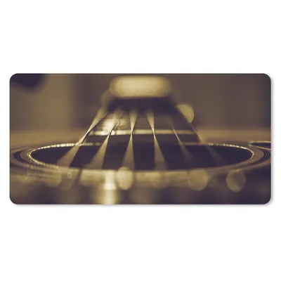 Produktbild von MuchoWow® Mauspad Mousepad Nahaufnahme einer sechssaitigen akustischen Gitarre 60x30 cm - Mousepads - Maus Mat - Pad - Mausunterlage - Nachhaltig