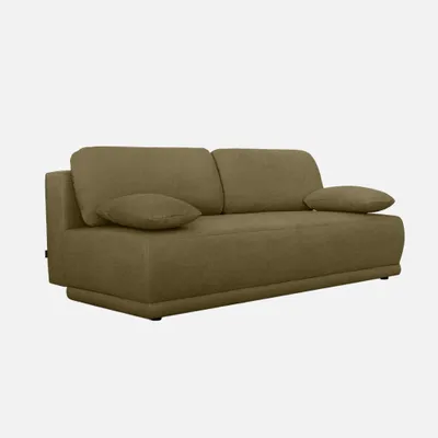 Produktbild von sweeek - 3-Sitzer Schlafsofa mit Chenille-Bezug und Stauraum - Khaki