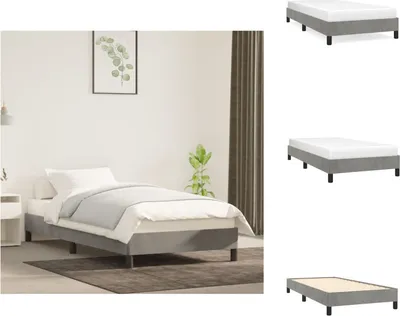 Obrázek produktu pro vidaXL Rám postele světle šedý 90x190 cm samet - Postele a rámy postelí
