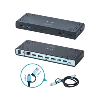 Produktbild von i-tec USB 3.0 / USB-C Dual Display Docking Station + Power Delivery