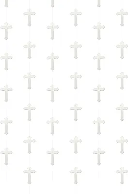 Produktbild von Oblique Unique Kreuz Girlande Banner  - 15 Kreuze - Kommunion Taufe Konfirmation Firmung - silber