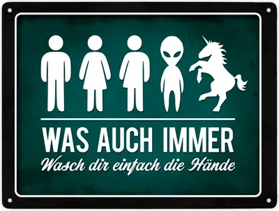 Produktbild von Was auch immer - Wasch dir einfach die Hände Metallschild XXL Schild