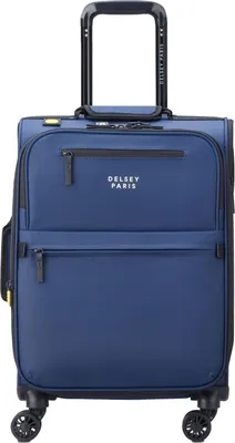 Image de DELSEY PARIS trolley Maubert 2.0 4 Double Rolls Expandable Cabin Trolley WP 55 Marine Blue bleu marine