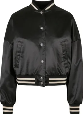 Obrázek produktu pro Dámská college bunda Urban Classics Ladies Short Oversized Satin College Jacket black - M