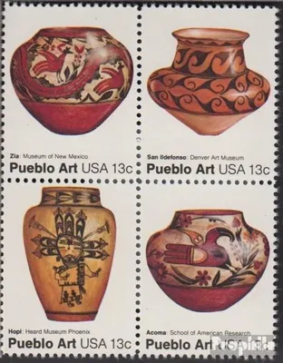 Produktbild von Briefmarken USA 1977 Mi 1294-1297 Viererblock (kompl.Ausg.) postfrisch Amerikanische Volkskunst