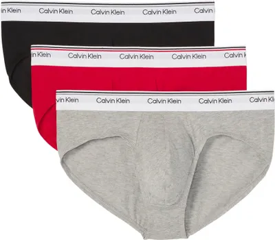 Obrázok produktu pre Calvin Klein, pánske 3-dielne balenie spodnej bielizne, slipky typu "hip briefs", model "Balance" s logom, viacfarebné