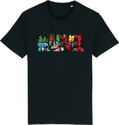 Image de Marvel - T-shirt homme/femme unie BI147 (M) (Noir/Rouge/Vert)