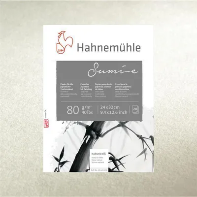 Produktbild von Hahnemühle Sumi-e Aquarellblock - 80 g/m² - 30 x 40 cm - 20 Blatt