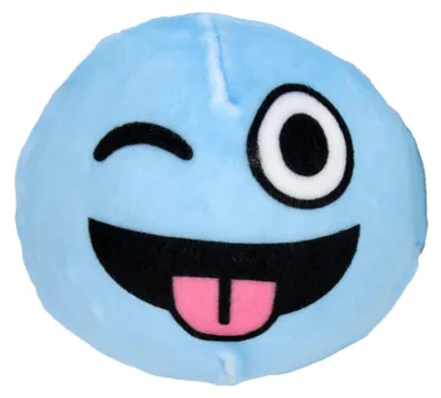 Produktbild von Squeeze-Ball aus Plüsch "Zwinker-Smiley" - ca. 9 cm