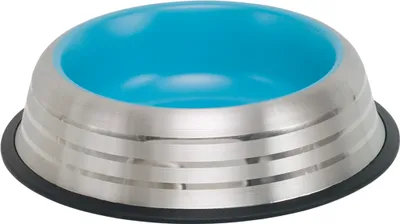Produktbild von Nobby Edelstahlnapf ROYAL STRIPE blau, rutschfest 1700ml