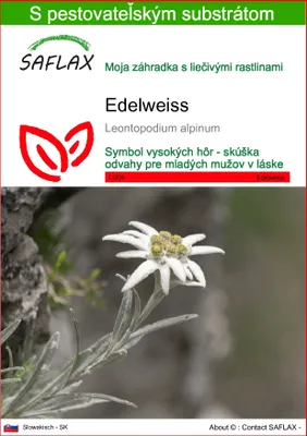 Obrázok produktu pre SAFLAX - Edelweiss - Leontopodium alpinum - 500 Semená - S pestovateľským substrátom bez klíčkov