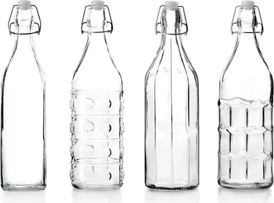 Immagine prodotto di Ibili 740101 Bottiglia di vetro assortita da 1l trasparente Taglia unica